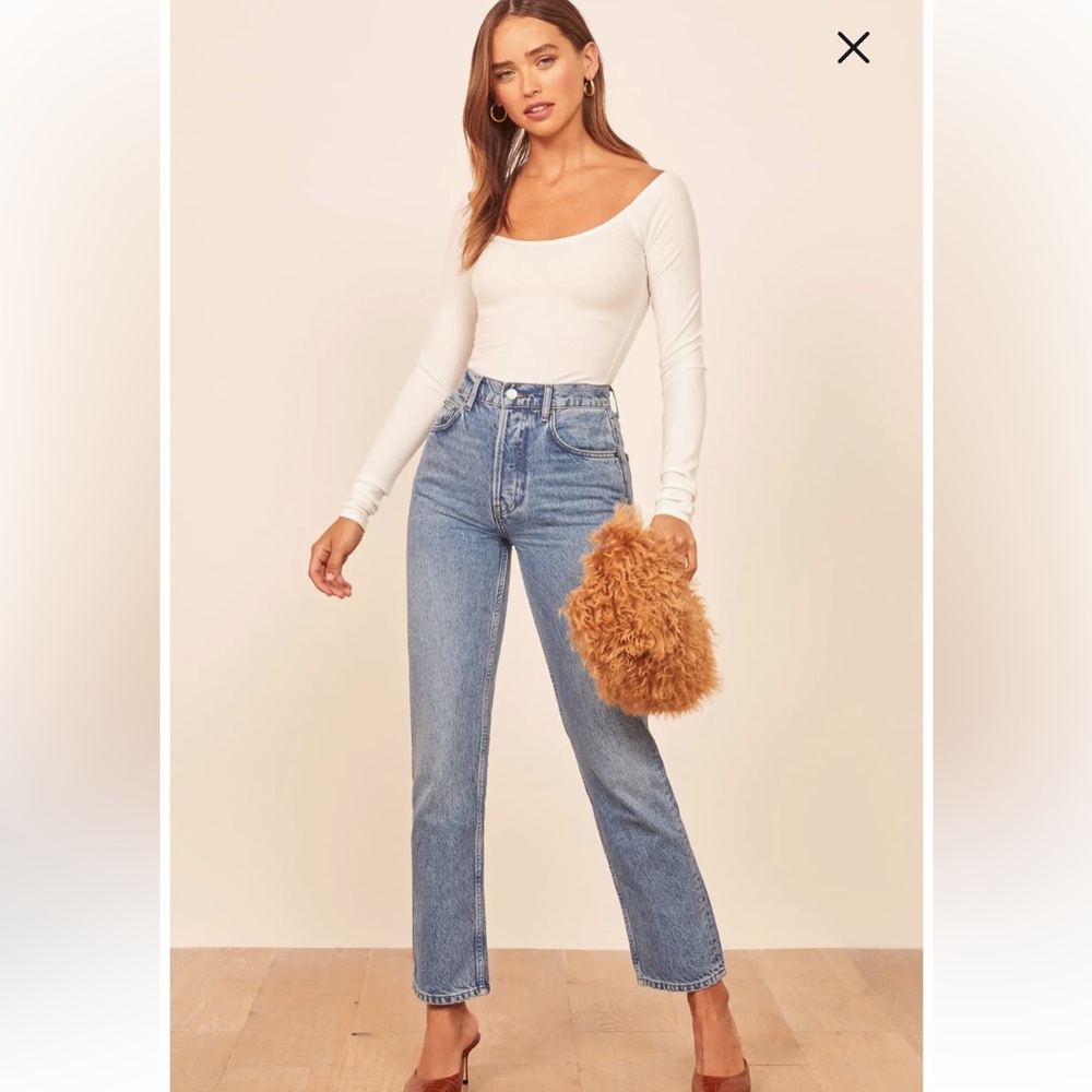 Reformation Cynthia High Rise Straight Jeans in Colorado size 29 (8)
